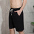 cheap Classic-Men&#039;s Linen Shorts Summer Shorts Beach Shorts Pocket Drawstring Elastic Waist Plain Comfort Breathable Short Holiday Vacation Beach Hawaiian Boho Black White