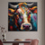 cheap Animal Paintings-Abstract Cow Oil Painting hand painted Colorful Animal texture painting  Unique Artwork Vibrant Animal Canvas painting for Wall Art Farmhouse Decor Living Room living room home decor