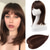 cheap Bangs-14Inch Hair Topper for Women With Thinning Hair Wiglets Toppers for Thinning Hair With Bangs Big Base Cover Synthetic Hair Topper Clip-in Hair Pieces Dark Brown