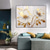 cheap Floral/Botanical Paintings-Abstract White Gold Oil Painting On Canvas hand painted  Flower Painting Blooming Floral oil painting Wall Decor painting for Living Room Home Decor Custom Gold painting Wall Art