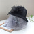 cheap Fascinators-Fascinators Hats Headwear Organza Bucket Hat Straw Hat Sun Hat Casual Holiday Elegant Retro With Feather Bows Headpiece Headwear