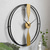 cheap Wall Accents-Clock Round Wall Clock Non Ticking Quartz Decorative Wall Watch Clock for Living Room Kitchen Home Office Black Golden 60 80 cm