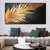 cheap Abstract Paintings-Hand painted Abstract Feather Oil Painting on Canvas hand painted Modern Wall Art Gold Black Painting for Living Room bedroom Wall Decor Custom Textured Painting artwork