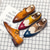 cheap Formal-Men&#039;s Oxfords Retro Formal Shoes Walking Casual Daily Leather Comfortable Booties / Ankle Boots Loafer Red Blue Brown Spring Fall