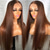 cheap 360 Lace Wigs-4# Brown Human Hair Wig 360 Lace Wig Straight Human Hair Lace Wig 150% density
