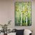 cheap Tree Oil Paintings-Forest Oil Painting On Canvas hand painted Abstract Green Landscape Painting for Living Room Wall Decor Birch Forest Painting Modern Wall Art painting landscape oil painting