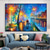 cheap Landscape Paintings-Large Romantic Artwork Giclee painting On Canvas hand painted  handmade Melody Of The Night oil painting Canvas Wall Art landscape wall painting for living room bedroom wall decoration