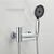 economico Rubinetti LED-Rubinetto vasca - Contemporaneo moderno Galvanizzato Installazione a parete Valvola in ceramica Bath Shower Mixer Taps