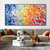 cheap Abstract Paintings-Handmade Oil Painting Canvas Wall Art Decoration Colorful Abstract Mosaic for Home Decor Rolled Frameless Unstretched Painting