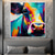 cheap Animal Paintings-Abstract Cow Oil Painting hand painted Colorful Animal texture painting  Unique Artwork Vibrant Animal Canvas painting for Wall Art Farmhouse Decor Living Room living room home decor