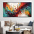cheap Abstract Paintings-Handmade Oil Painting Canvas Wall Art Decoration Colorful Horizontal  Abstract for Home Decor Rolled Frameless Unstretched Painting