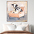 cheap Animal Paintings-Handmade A cow sitting on a sofa painting  handmade Abstract Cow Oil Painting Unique Artwork Vibrant Animal Canvas painting Wall Art Cow painting for living room bedroom wall home decor