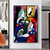cheap Famous Paintings-Mintura Handmade Pablo Picasso Famous Oil Paintings On Canvas Home Decoration Modern Wall Art Abstract Portrait Picture For Home Decor Rolled Frameless Unstretched Painting