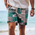 billige Badetøy og strandshorts-rutete rutete herreshorts hawaiiansk shorts badebukser snøring med meshfôr elastisk midjekomfort pustende ferieferieshorts
