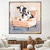 cheap Animal Paintings-Handmade A cow sitting on a sofa painting  handmade Abstract Cow Oil Painting Unique Artwork Vibrant Animal Canvas painting Wall Art Cow painting for living room bedroom wall home decor