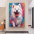 abordables Pinturas de animales-Mintura pinturas al óleo abstractas hechas a mano de animales de perro sobre lienzo, decoración de arte de la pared, imagen moderna para decoración del hogar, pintura enrollada sin marco y sin estirar