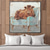cheap Animal Paintings-Handmade A cow sitting on a sofa painting  handmade Abstract Cow Oil Painting Unique Artwork Vibrant Animal Canvas painting Wall Art Cow painting for living room bedroom wall home decor