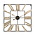 cheap Wall Accents-Large Wall Clock Roman Numeral Wall Clock Outdoor Garden Wall Clock Metal Square Skeleton Clock for Living Room Cafe Hotel Office Home Decor 58 cm