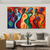 cheap People Paintings-Abstract Figures Acrylic OIL Painting Handmade Modern Wall Art Painting Handmade Figurative Painting Abstract Wall Art Large Figure Abstract colorful wall Painting