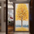 abordables Peintures fleurs/botaniques-Mintura fait à la main argent arbre paysage peintures à l&#039;huile sur toile mur art décoration moderne abstrait or arbre photos pour la décoration intérieure roulé sans cadre peinture non étirée