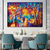 cheap Landscape Paintings-Large Romantic Artwork Giclee painting On Canvas hand painted  handmade Melody Of The Night oil painting Canvas Wall Art landscape wall painting for living room bedroom wall decoration