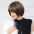 cheap Human Hair Capless Wigs-Human Hair Blend Wig Short Natural Straight Pixie Cut Side Part Layered Haircut Asymmetrical Brown Cosplay Curler &amp; straightener Natural Hairline Capless Brazilian Hair Women&#039;s All Brown 10 inch