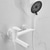 economico Rubinetti LED-Rubinetto vasca - Contemporaneo moderno Galvanizzato Installazione a parete Valvola in ceramica Bath Shower Mixer Taps