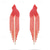 cheap Earrings-Women&#039;s Hoop Earrings Tassel Fringe Precious Statement Imitation Diamond Earrings Jewelry Red For Wedding Party 1 Pair