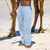 cheap Holiday-Men&#039;s Linen Pants Trousers Summer Pants Beach Pants Pocket Drawstring Elastic Waist Plain Comfort Breathable Daily Holiday Vacation Hawaiian Boho Black White