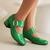 cheap Women&#039;s Sandals-Women&#039;s Green Patent Leather Mary Jane Pumps with Gold Buckle and Block Heel, Retro Dress Shoes for Work, Parties, and Vintage-Inspired Outfits