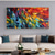 cheap Tree Oil Paintings-Handmade Oil Painting Canvas Wall Art Decoration Modern Thick Oil Colorful Leaves Landscape for Home Decor Rolled Frameless Unstretched Painting