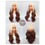cheap Synthetic Lace Wigs-Synthetic Lace Wig Natural Wave Style 26 inch Multi-color Middle Part U Part Wig Women Wig Brown / White