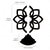 cheap Metal Wall Decor-1PC Creative Minimalist Nail Wall Display Rack (excluding nails) minimalist line eight petal flower shaped wall decorative pendant decorative corner rack hand assembled wooden small lotus shaped wal