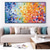 cheap Abstract Paintings-Handmade Oil Painting Canvas Wall Art Decoration Colorful Abstract Mosaic for Home Decor Rolled Frameless Unstretched Painting