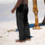 cheap Holiday-Men&#039;s Linen Pants Trousers Summer Pants Beach Pants Pocket Drawstring Elastic Waist Plain Comfort Breathable Daily Holiday Vacation Hawaiian Boho Black White