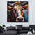 cheap Animal Paintings-Abstract Cow Oil Painting hand painted Colorful Animal texture painting  Unique Artwork Vibrant Animal Canvas painting for Wall Art Farmhouse Decor Living Room living room home decor