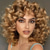 cheap Synthetic Trendy Wigs-Afro Curly Wigs With Bangs Big Blonde Wigs For Women