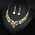 cheap Jewelry Sets-Jewelry Set 3pcs Glass Alloy 1 Necklace Earrings Women&#039;s Elegant Vintage Fashion Geometrical Geometric Jewelry Set For Wedding Party Wedding Guest