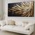 cheap Abstract Paintings-Hand painted Abstract Feather Oil Painting on Canvas hand painted Modern Wall Art Gold Black Painting for Living Room bedroom Wall Decor Custom Textured Painting artwork
