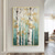 cheap Tree Oil Paintings-Forest Oil Painting On Canvas hand painted Abstract Green Landscape Painting for Living Room Wall Decor Birch Forest Painting Modern Wall Art painting landscape oil painting