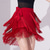 cheap Latin Dancewear-Latin Dance Ballroom Dance Skirts Printing Tassel Pure Color Women&#039;s Performance Training High Polyester