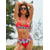 tanie Zestawy bikini-Kostiumy kąpielowe dla kobiet bikini 2-częściowe zestawy stroj kąpielowy bez pleców halter sexy boho kwiatowy nadruk letni plażowy strój kąpielowy