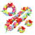 abordables fête d&#039;été hawaïenne-Collier de fleurs simulées pour fête, couronne pour adultes et enfants, ensemble de 4 pièces, décoration d&#039;exposition de voyage sur la plage, nouvelle collection