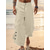 cheap Holiday-Men&#039;s Linen Pants Trousers Summer Pants Buttons Front Pocket Pleats Plain Comfort Breathable Full Length Casual Daily Holiday Fashion Basic White Blue