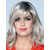 cheap Synthetic Trendy Wigs-Wig Natural Wave Asymmetrical With Bangs Wig Short Grey Synthetic Hair Women&#039;s Classic Gray Medium Ombre Grey Wavy Wigs