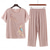 cheap Women&#039;s Sleepwear-Women&#039;s Pajamas Sets Floral Fashion Comfort Home Daily Bed Cotton And Linen Breathable Crew Neck Short Sleeve T shirt Tee Shorts Elastic Waist Summer Spring Home Outfits