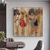 cheap People Paintings-Handmade Oil Painting Canvas Wall Art Decoration Modern Abstract Figure Street fashion Woman for Home Decor Rolled Frameless Unstretched Painting