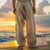 cheap Men&#039;s Elite Pants-Men&#039;s Linen Pants Mens Boho Clothing Drawstring Elastic Waist 3D Print Leaf Breathable Quick Dry Full Length Outdoor Casual Daily Vacation Casual Khaki High Waist Micro-elastic