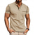 abordables T-shirts décontractés pour hommes-Homme Chemise Henley Shirt T-shirt Plein Henley Plein Air Vacances Manches courtes Poche Vêtement Tenue Mode Design basique