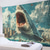 cheap Animal Tapestries-Surfing Shark Ocean Hanging Tapestry Wall Art Large Tapestry Mural Decor Photograph Backdrop Blanket Curtain Home Bedroom Living Room Decoration